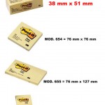 POST-IT 3M 653 GIALLO 38X51 MM