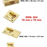 POST-IT 3M 654 GIALLO 76X76 MM