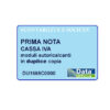 prima nota cassa-iva. blocco di 50 fogli autoricalcanti