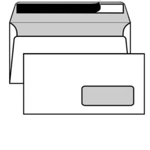 Busta 11x23cm con strip e finestra