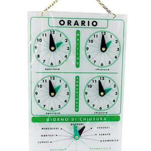 cartello orario