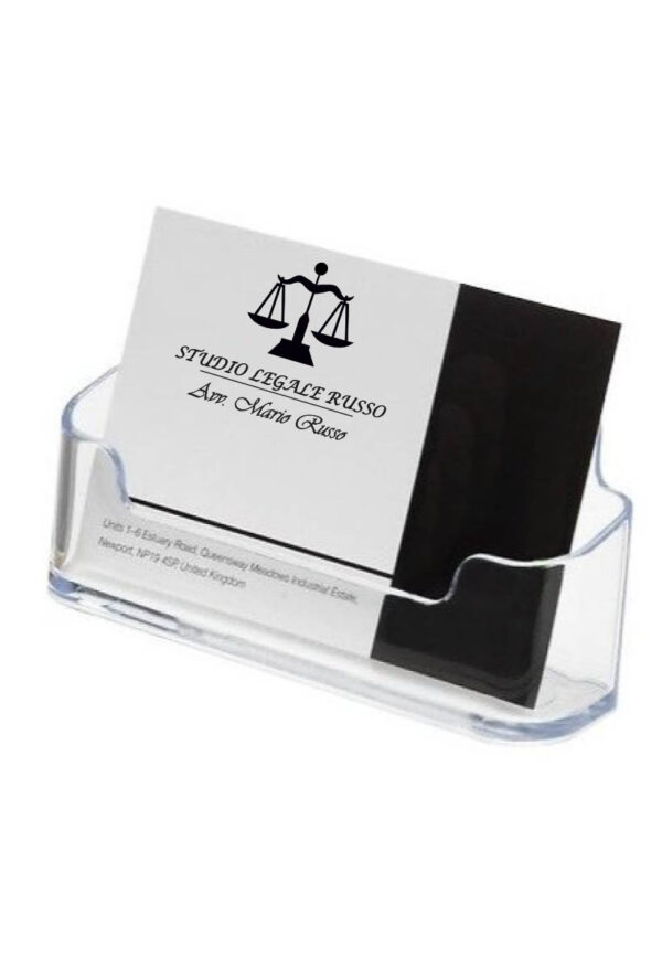 Porta bigliettini in plexiglass